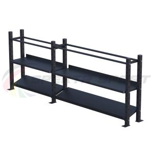 Купить Модульный стеллаж для гантелей, гирь и медболов 3180х430х1200 (2 секции) в Кеми 